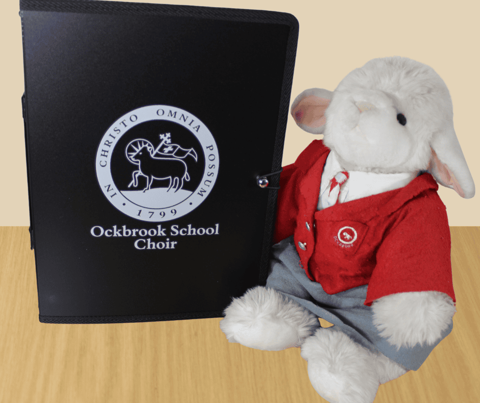Ockbrook School mascot Agnus the Lamb
