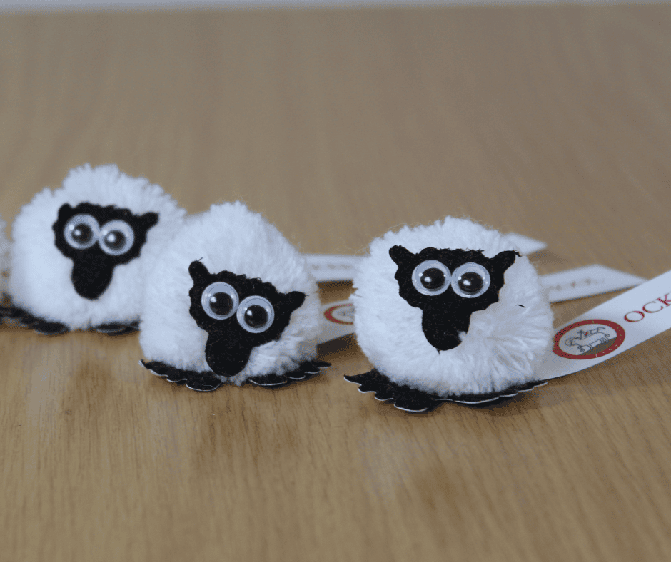 Three fluffy sheep