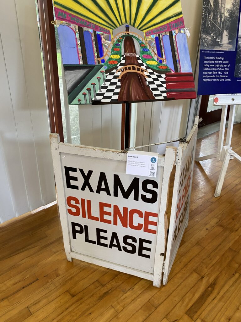 Some school artwork and an examinations board
