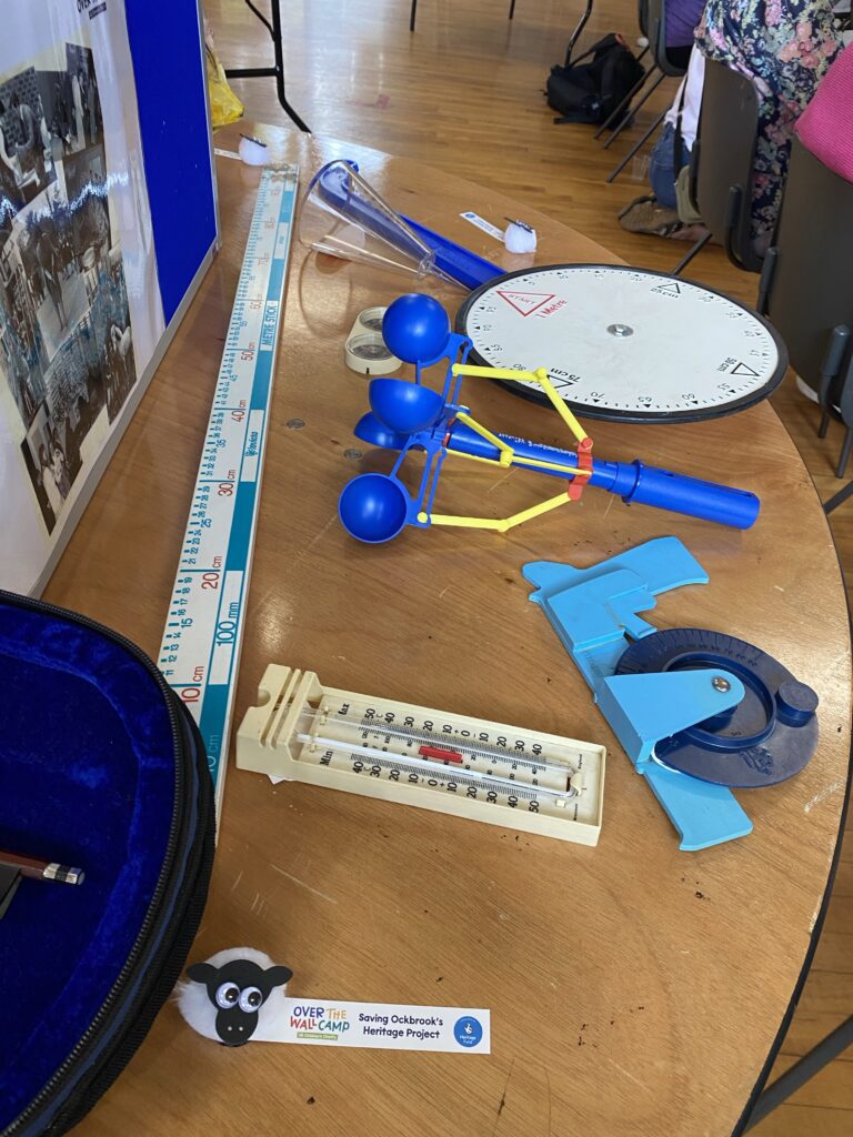 Maths equipment from a school