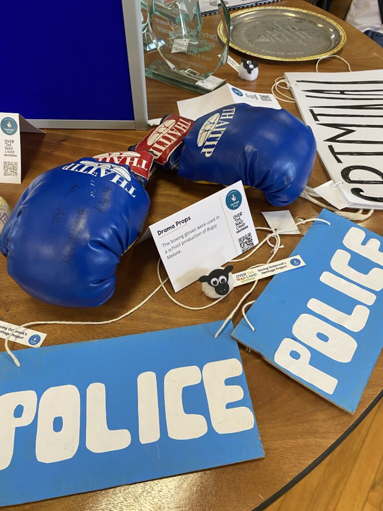 Ockbrook School memorabilia including props from previous school shows